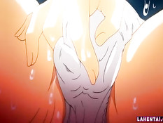 Заметил что хентай девка мастурбирует киску и оттрахал в туалете