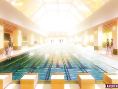 Он улёгся на пол и попросил хентай девку подрочить хуй сиськами