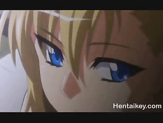 Возбуждённые мужики толпой оттрахали хентай брюнетку в чулках