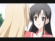 Возбуждённые мужики толпой оттрахали хентай брюнетку в чулках