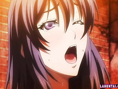 Парень поцеловал сиськастую хентай блондинку и оттрахал раком