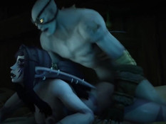 Возбуждённый орк из World of Warcraft отъебал грудастую девушку