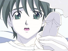 Привёл домой красивую хентай девку и оттрахал раком на кровати