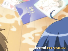 Парень отлизал клитор и отодрал сисястую хентай девушку в очках