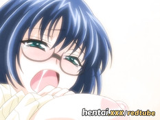 Парень отлизал клитор и отодрал сисястую хентай девушку в очках