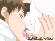 Парень отлизал клитор и отодрал сисястую хентай девушку в очках