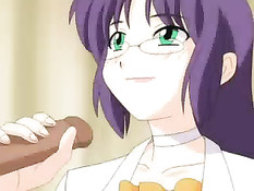 Милая хентай девушка с красными волосами ебётся со своим парнем