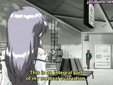 Развратная хентай медсестра села на парня и подрочила сиськами