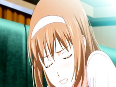 Длинноволосая хентай девка впервые попробовала анальный секс