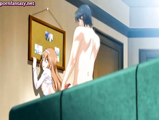 Длинноволосая хентай девка впервые попробовала анальный секс