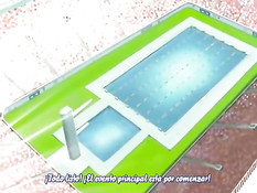 Рыжая аниме девчонка соблазняет парнишку на секс в раздевалке