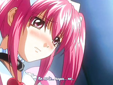 Рыжая аниме девчонка соблазняет парнишку на секс в раздевалке