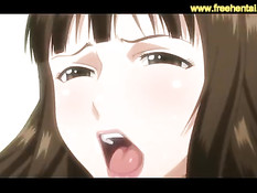 Парнишка в очках отлизал сладкую киску хентай подруге в позе 69