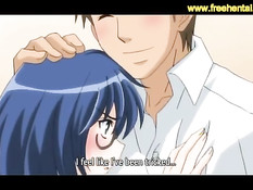 Две сисястые хентай девушки занимаются сексом с общим знакомым