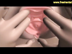 3D девушка дрочит член большой грудью и садится на него сверху