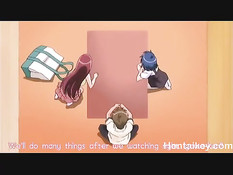 Молодой человек занимается любовью с двумя хентай девчонками