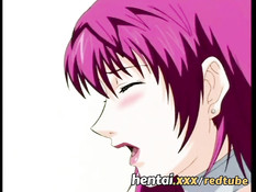 Грудастая хентай барменша ебётся с пареньком в позе наездницы