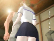 Сисястая 3D девушка выдаивает молоко из своих сисек и сосёт хуй