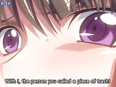 Парень разорвал колготки сисястой хентай девушке и засадил член