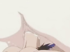 Пьяная подружка с голубыми волосами сосёт член и ебётся с парнем