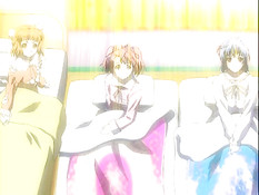 Аниме девушка с голубыми волосами подрочила парню в бассейне