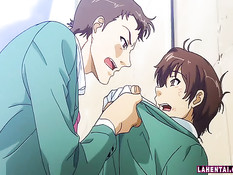 Развратная хентай студентка в подворотне ебётся раком с парнем