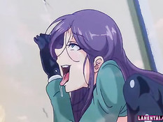 Развратная хентай студентка в подворотне ебётся раком с парнем