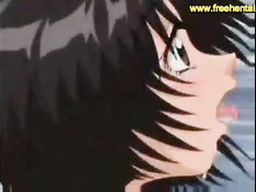 Аниме девчонки занимались лесбийским сексом в присутствии парня