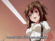 Развратная хентай девка подошла к парню сзади и подрочила член