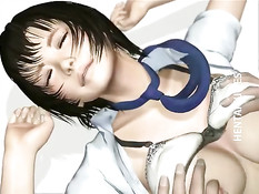 Он пригласил в дом милую 3D девушку и облизал её торчащие соски