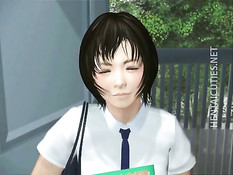 Он пригласил в дом милую 3D девушку и облизал её торчащие соски