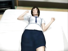 Он пригласил в дом милую 3D девушку и облизал её торчащие соски