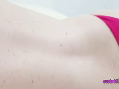 Снял с возбуждённой жены красные трусики и отодрал в позе раком