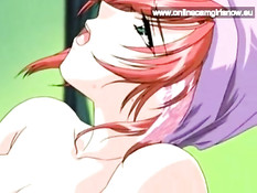 Симпатичная аниме брюнетка отсасывала у парня и трахалась раком