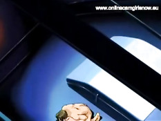 Симпатичная аниме брюнетка отсасывала у парня и трахалась раком