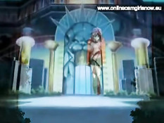 Симпатичная аниме брюнетка отсасывала у парня и трахалась раком