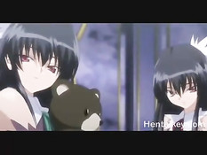 Сиськастую хентай блондиночку залили спермой на ганг банг оргии