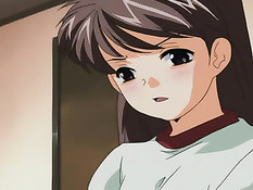 Снял с хентай девчонки трусики и оттрахал на столе в позе раком