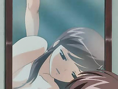 Снял с хентай девчонки трусики и оттрахал на столе в позе раком