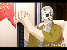 Молодой человек ебёт на полу аниме девку с огромными сиськами