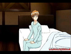 Молодой человек ебёт на полу аниме девку с огромными сиськами