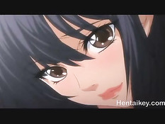 Молодую хентай брюнетку с большой грудью трахают в позе раком