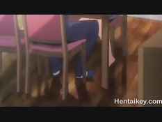 Молодую хентай брюнетку с большой грудью трахают в позе раком