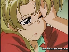 Блондинка лесбиянка трахает страпоном застенчивую хентай девку