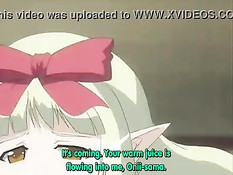 Светловолосая эльфийская девушка сосёт член и трахается раком