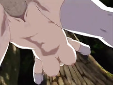 Светловолосая эльфийская девушка сосёт член и трахается раком