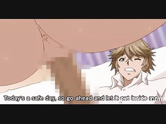 Очкастая хентай подруга в чулках подрочила ногами и села на член