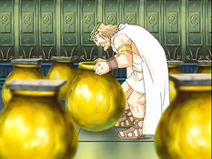 Возбуждённая хентай подруга повалила парня на пол и села на хуй