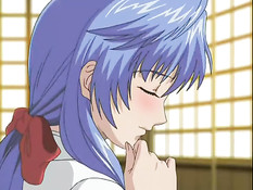 Возбуждённая хентай подруга повалила парня на пол и села на хуй