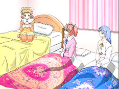 Возбуждённая хентай подруга повалила парня на пол и села на хуй